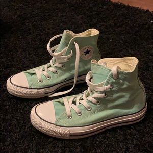 Mint Green Converse Hightops